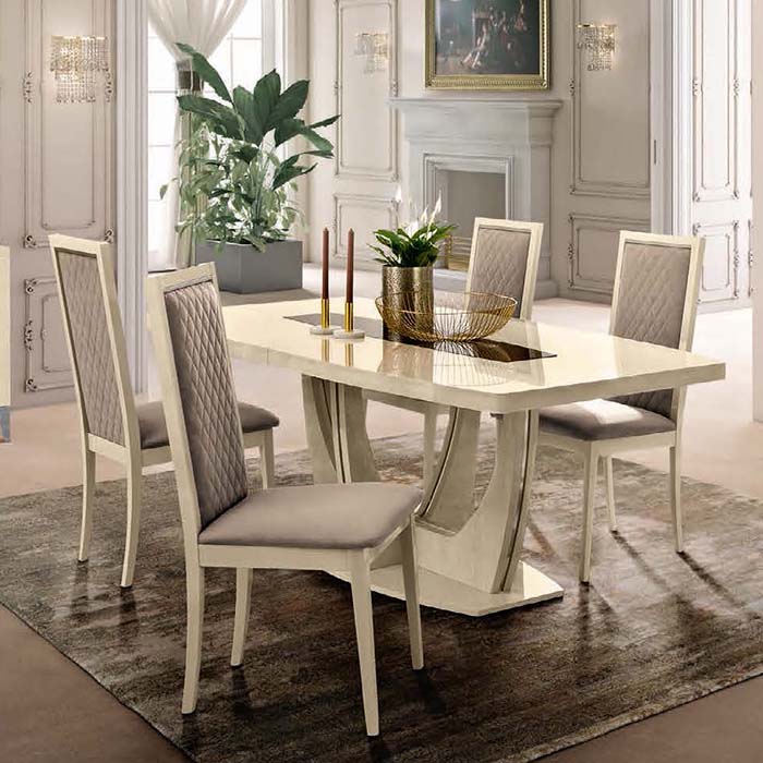 EF ELITE DINING IVORY TABLE SET - Main Image