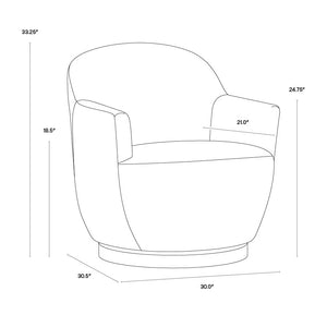 SP - CASEY SWIVEL LOUNGE CHAIR