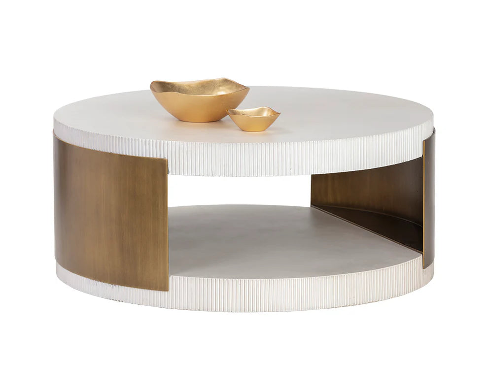 SP - CAVETTE WHITE COFFEE TABLE