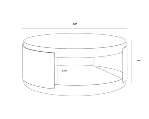 SP - CAVETTE WHITE COFFEE TABLE