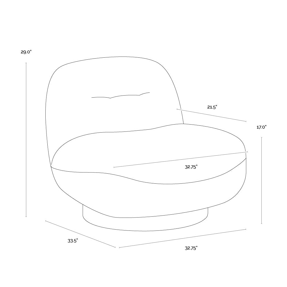SP - FRANZE SWIVEL LOUNGE CHAIR