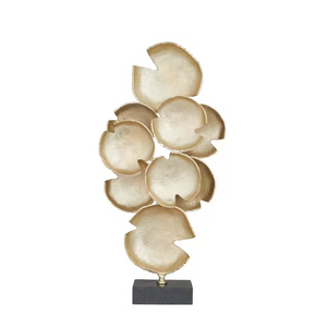 UA- GOLD ALUMINIUM LAYERED DISK SCULPTURE