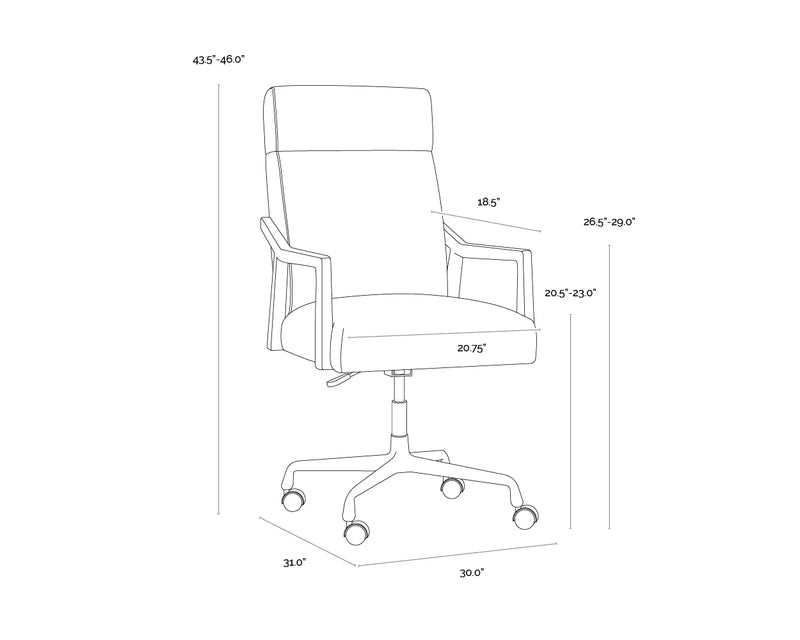 SP - COLLIN OFFICE CHAIR - NATURAL