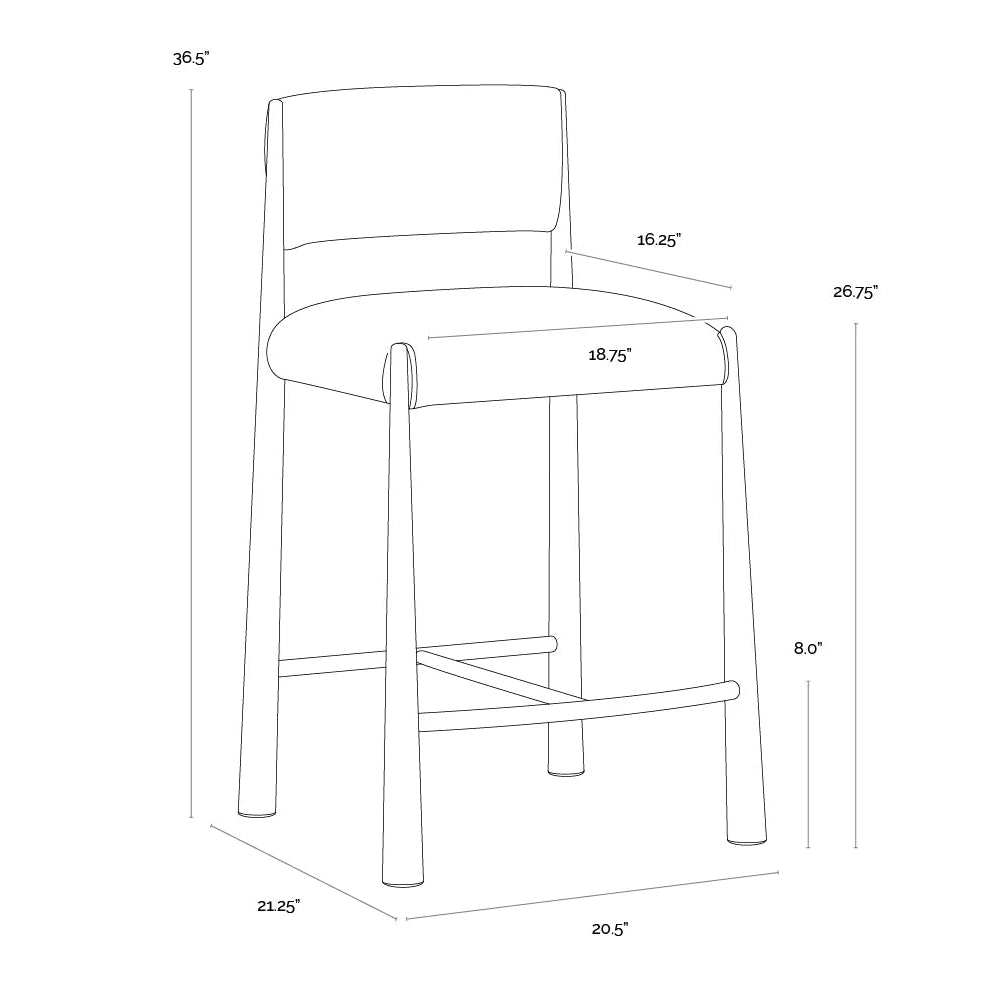 SP-BAYARD COUNTER STOOL - DARK BRONZE
