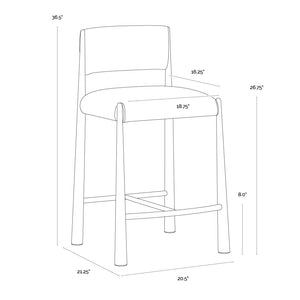 SP-BAYARD COUNTER STOOL - DARK BRONZE