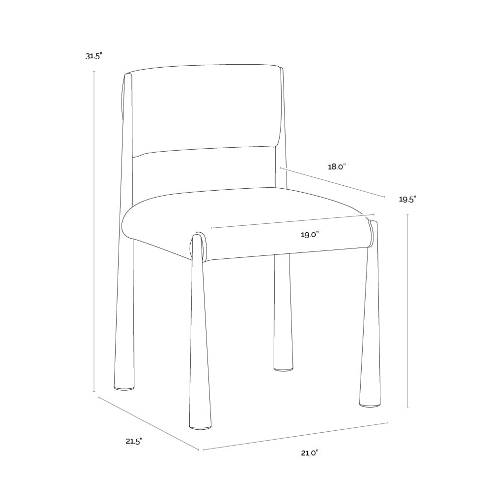SP-BAYARD DINING CHAIR - DARK BRONZE