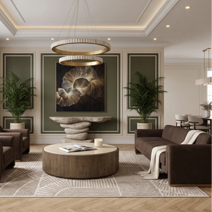 SP-ROMER SOFA-BRUSHED GOLD-NUBUCK COCOA LEATHER
