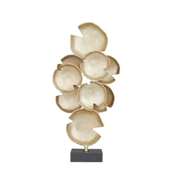 UA- GOLD ALUMINIUM LAYERED DISK SCULPTURE