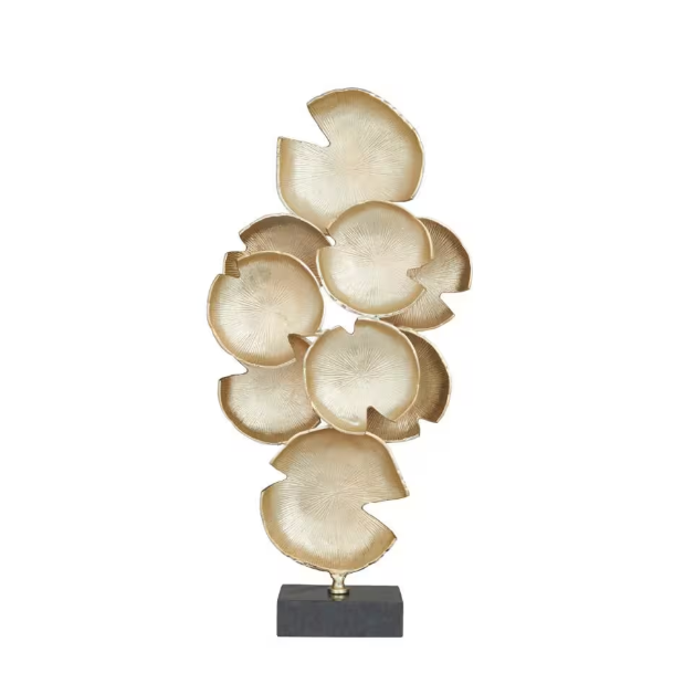 UA- GOLD ALUMINIUM LAYERED DISK SCULPTURE