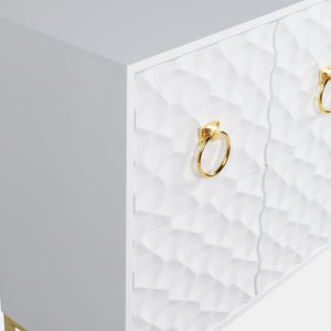 SB- Console Cabinet WHITE & GOLD