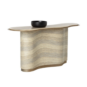 SP-ISOLA CONCOLE TABLE - TRAVERTINE