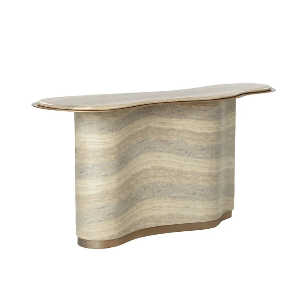SP-ISOLA CONCOLE TABLE - TRAVERTINE