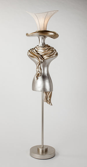 AM - LADY IN HAT FLOOR LAMP