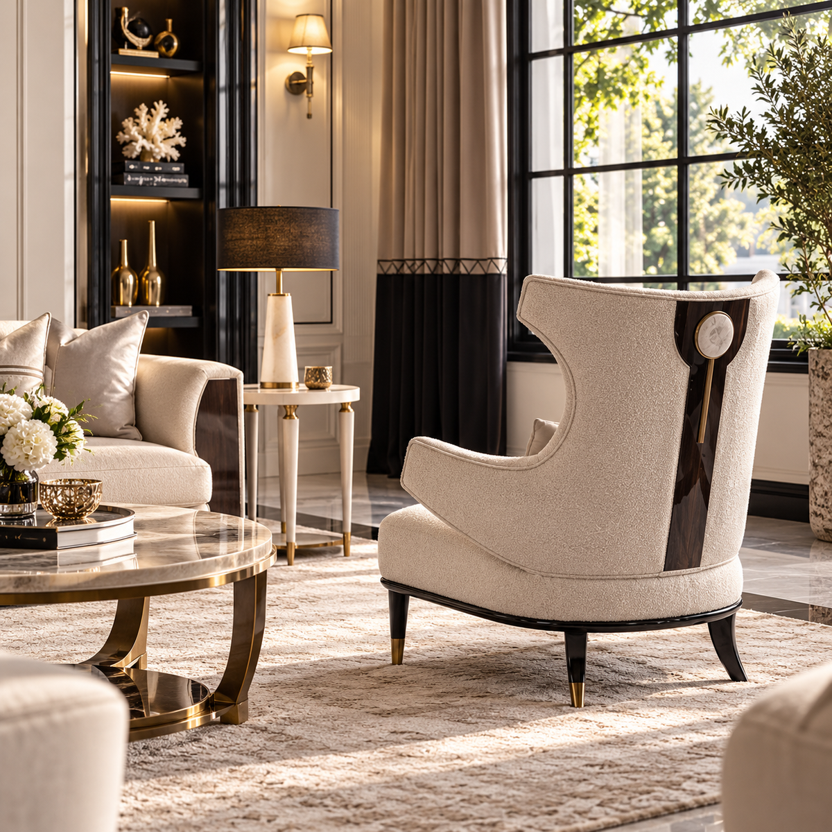 GB - ECRUE ARMCHAIR