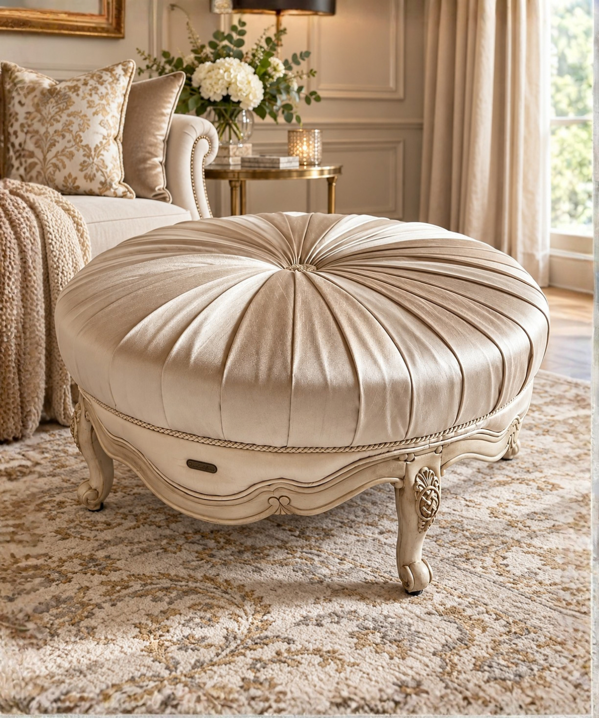 MA - LAVELLE ROUND OTTOMAN