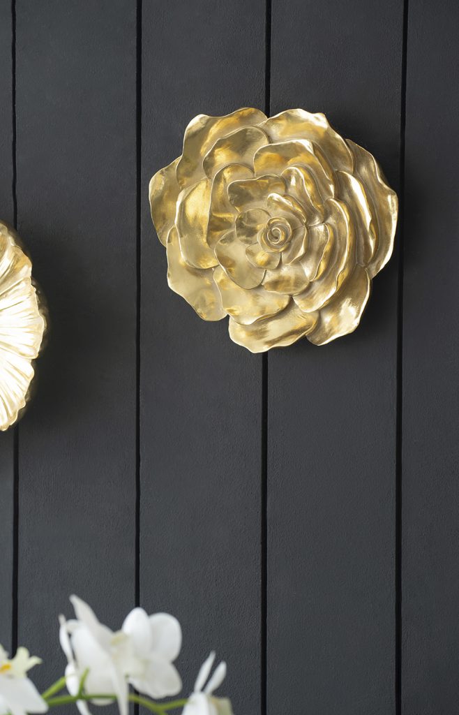 AB-Gold Rose Hanging Wall Accents