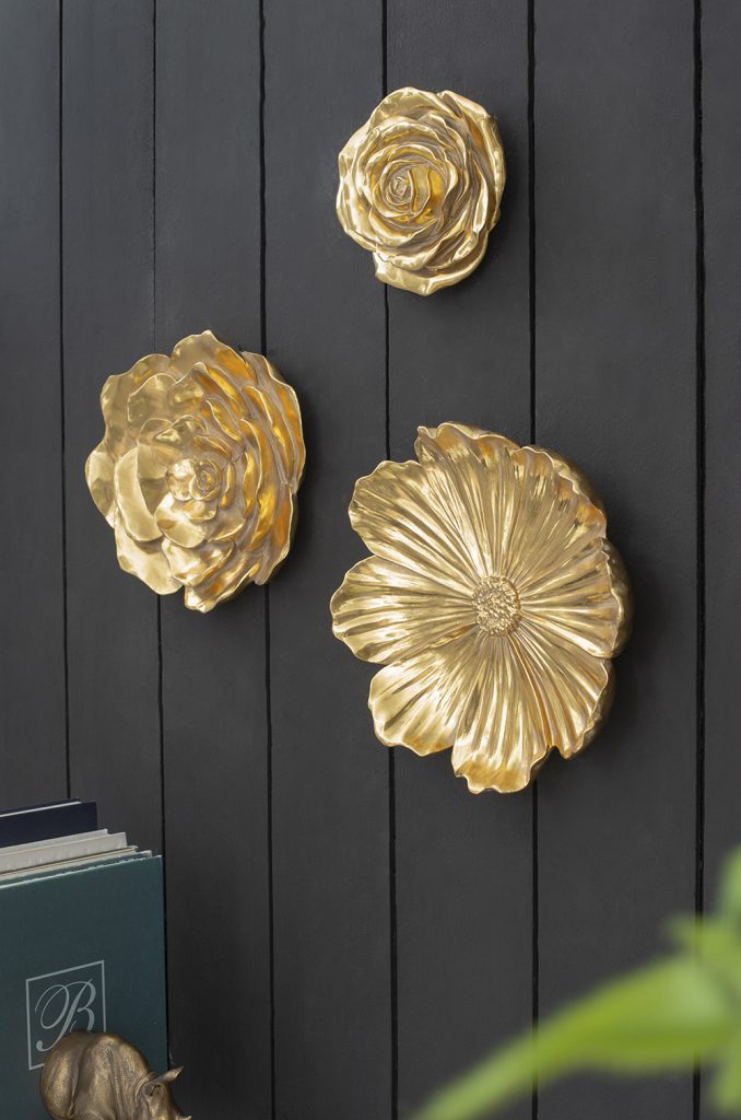 AB-Gold Rose Hanging Wall Accents