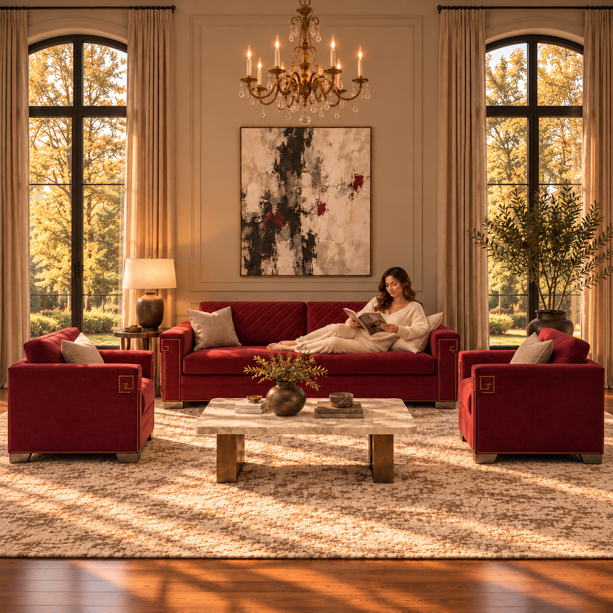 CL- SOFA SET/ 3