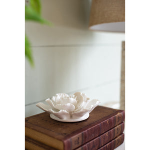 AB-Handmade Cream Ceramic Flower Wall Decor Accent