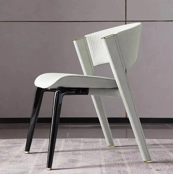 CR - SPARIO BLACK AND OFF WHITE DINING CHAIR