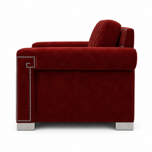 CR - CRIMSON VELOUR ARMCHAIR