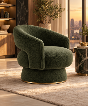 DL - Tango Emerald Green Swivel Accent Chair