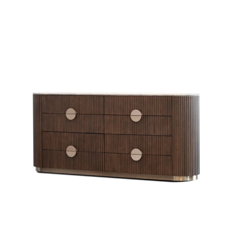 MB-KOII SIDEBOARD 8 DRAWER SILVER GREY GREY