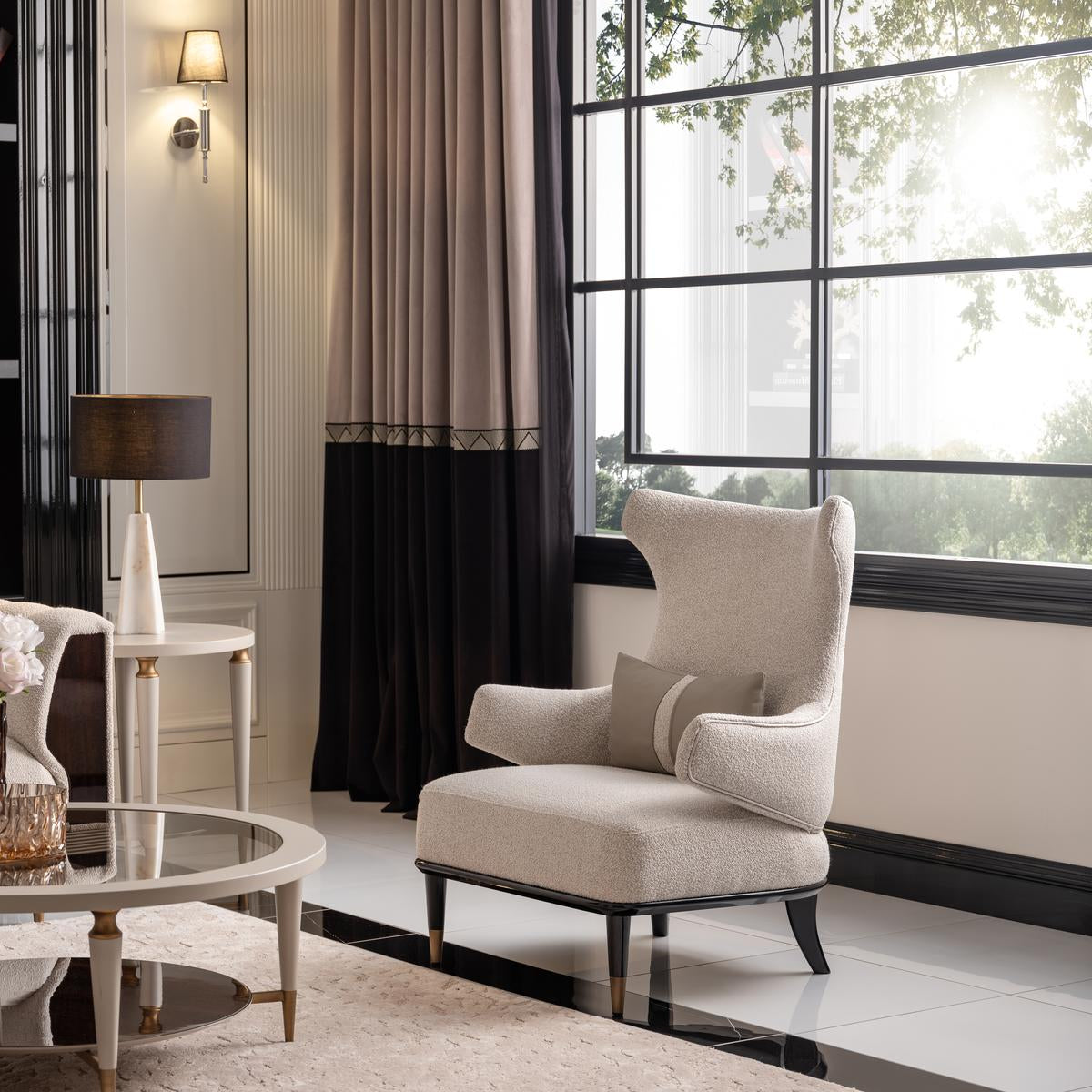 GB - ECRUE ARMCHAIR