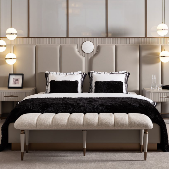 GB - ECRUE KING BED