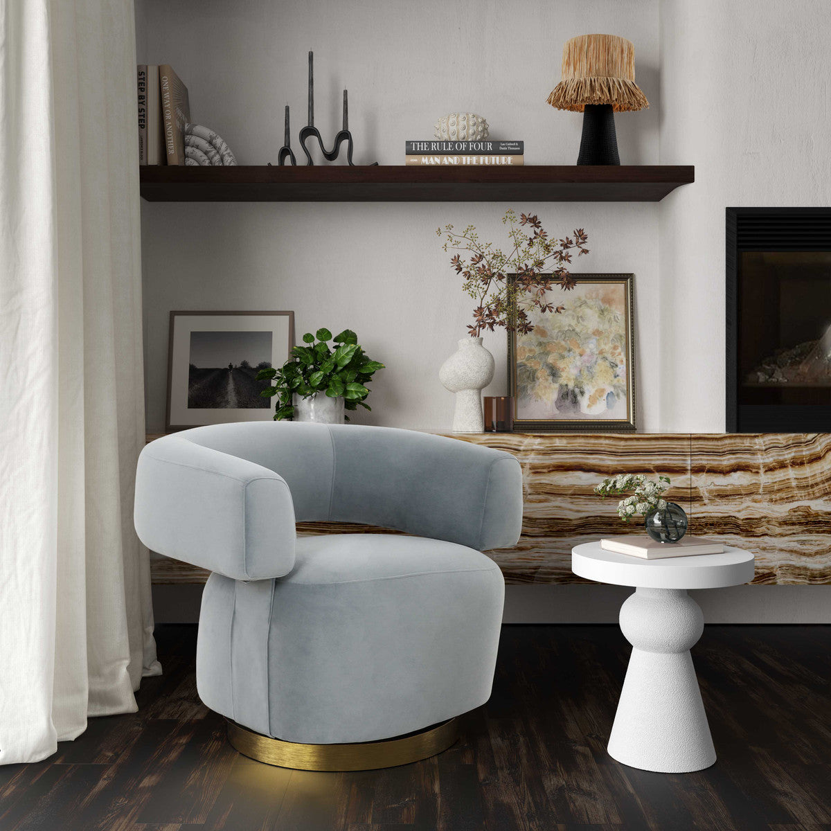 TV - RIVER SWIVEL ACCENT CHAIR