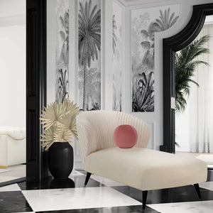 TV - MALIAH PLEATED VELVET CHAISE