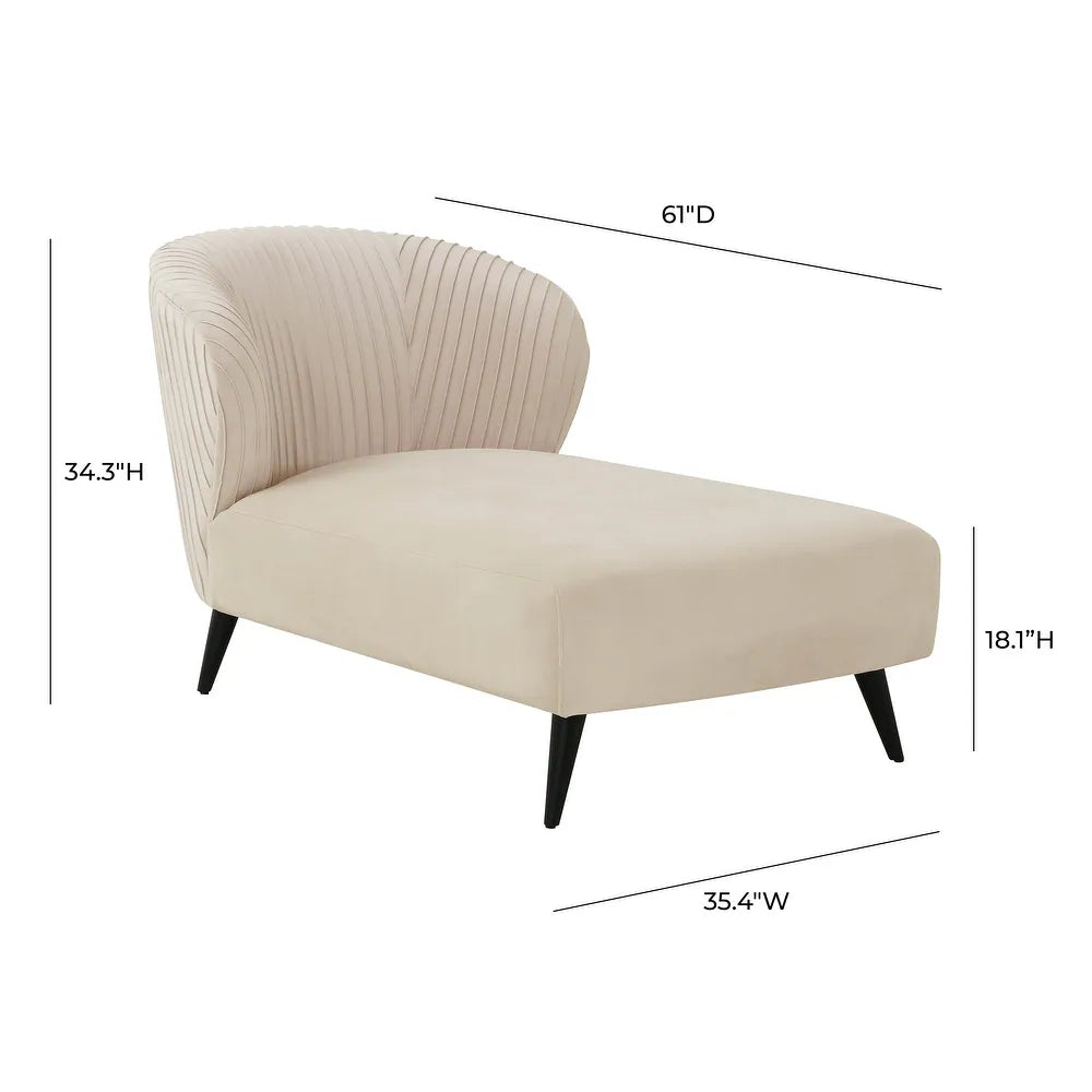 TV - MALIAH PLEATED VELVET CHAISE