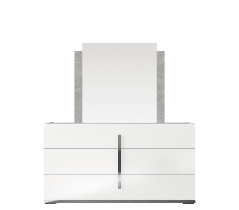 ST - WHITE MARA DRESSER AND MIRROR
