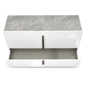 ST - WHITE MARA DRESSER AND MIRROR