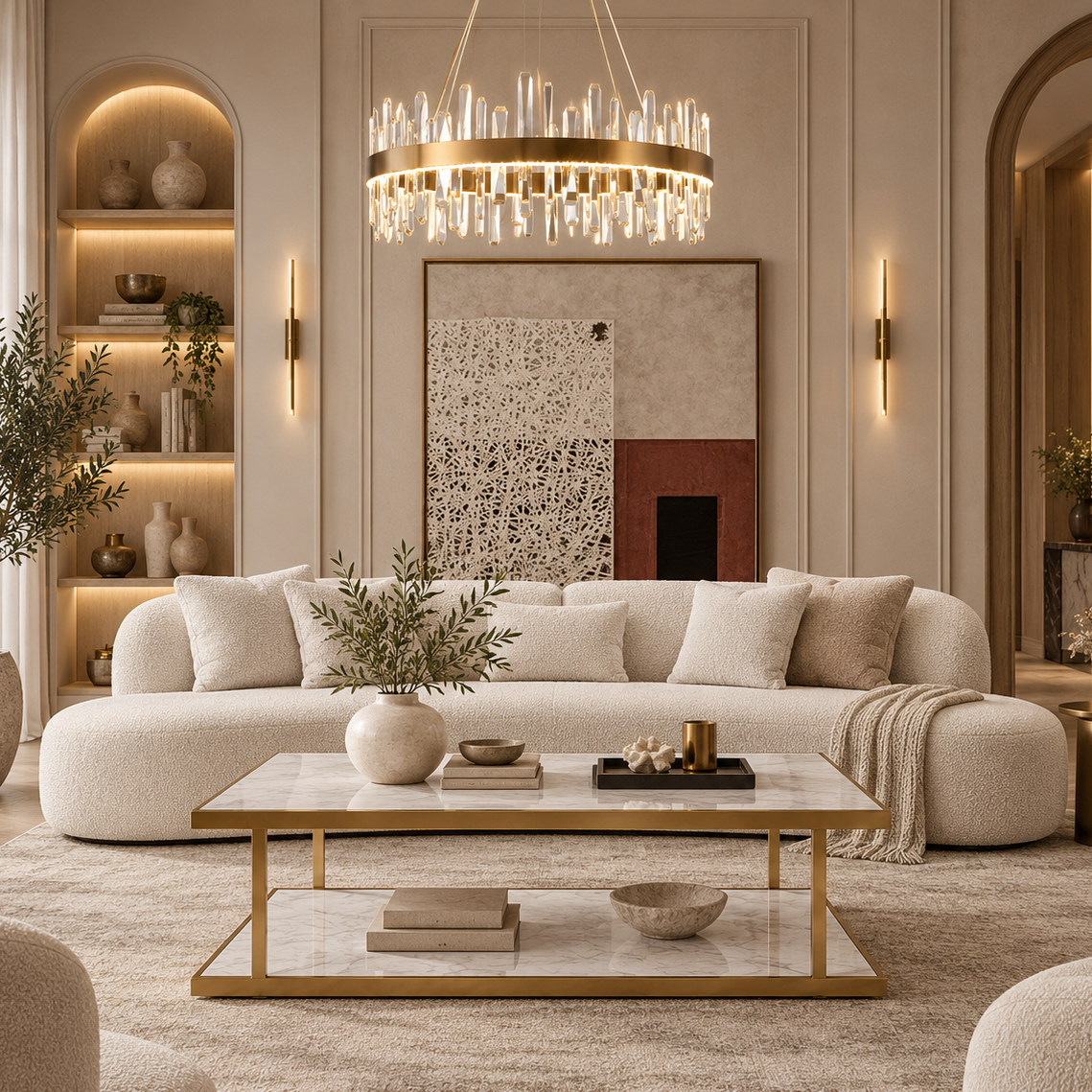 CR - OPUS GOLD CHANDELIER