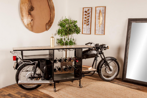 UA- BLACK METAL BIKE BAR CART