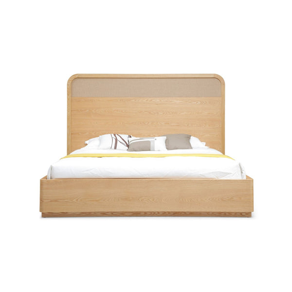 VG - MODREST GAVIN - MODERN NATURAL ASH + RATTAN BED