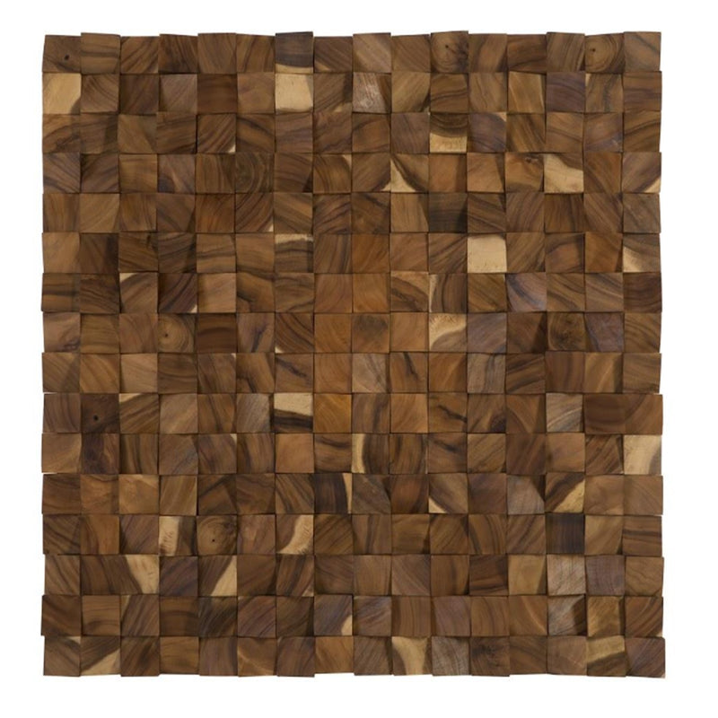 PC- BLOCKS WALL ART, CHAMCHA WOOD, NATURAL, LG