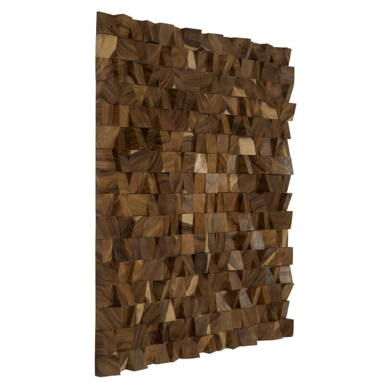 PC- BLOCKS WALL ART, CHAMCHA WOOD, NATURAL, LG