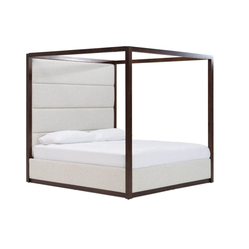 VG - MODREST MANHATTAN - CONTEMPORARY CANOPY BROWN OAK BED