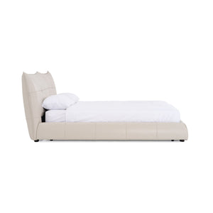 VG -MODREST PATRICK - MODERN LIGHT GREY LEATHER BED