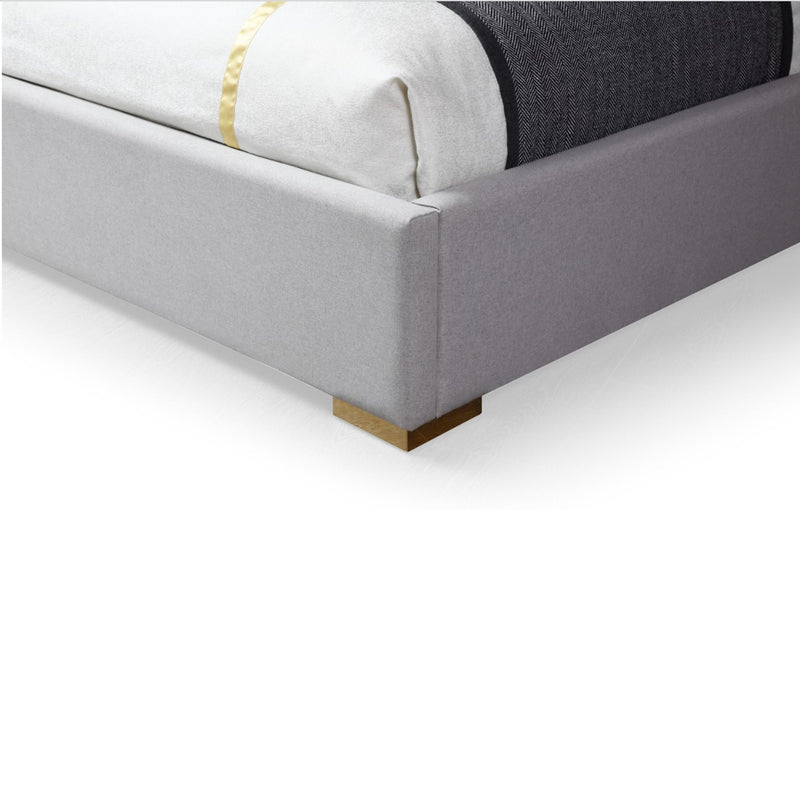 VG - MODREST ATHENA - MODERN LIGHT GREY LINEN + GOLD BED