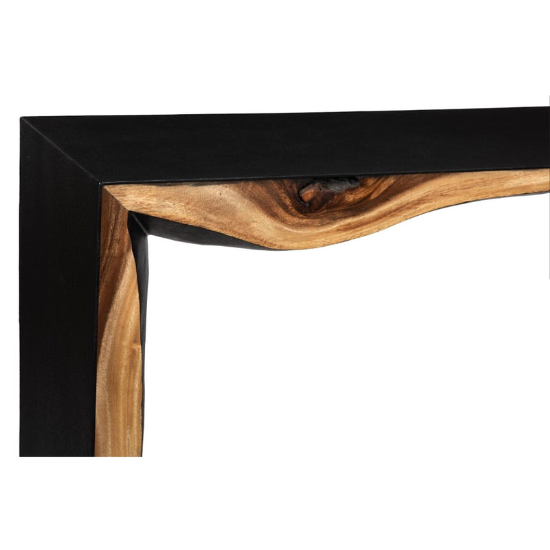 PC- FRAMED WATERFALL CONSOLE TABLE, NATURAL, IRON