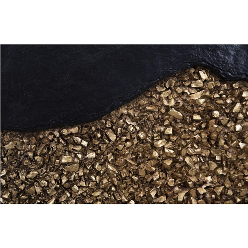 PC-GEODE TEXTURE PANEL BLACK AND GOLD, WALL DECOR