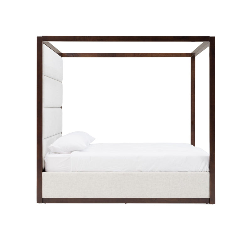 VG - MODREST MANHATTAN - CONTEMPORARY CANOPY BROWN OAK BED