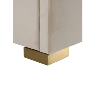 VG - MODREST FLORENCE - MODERN BEIGE VELVET + GOLD BED