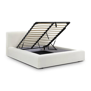 TV-MEENA CREAM UPCYCLED PERFORMANCE LINEN STORAGE BED