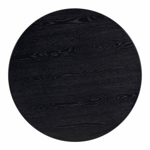 TV - CHELSEA BLACK OAK WOOD ROUND DINING TABLE