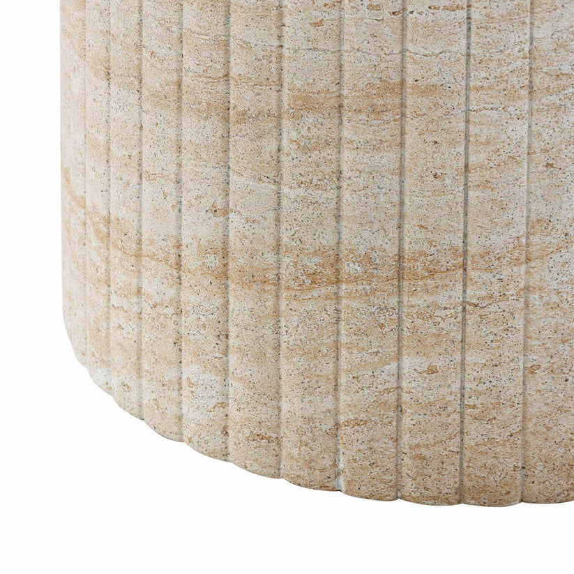 TV - Blossom Washed Travertine Finish Dining Table