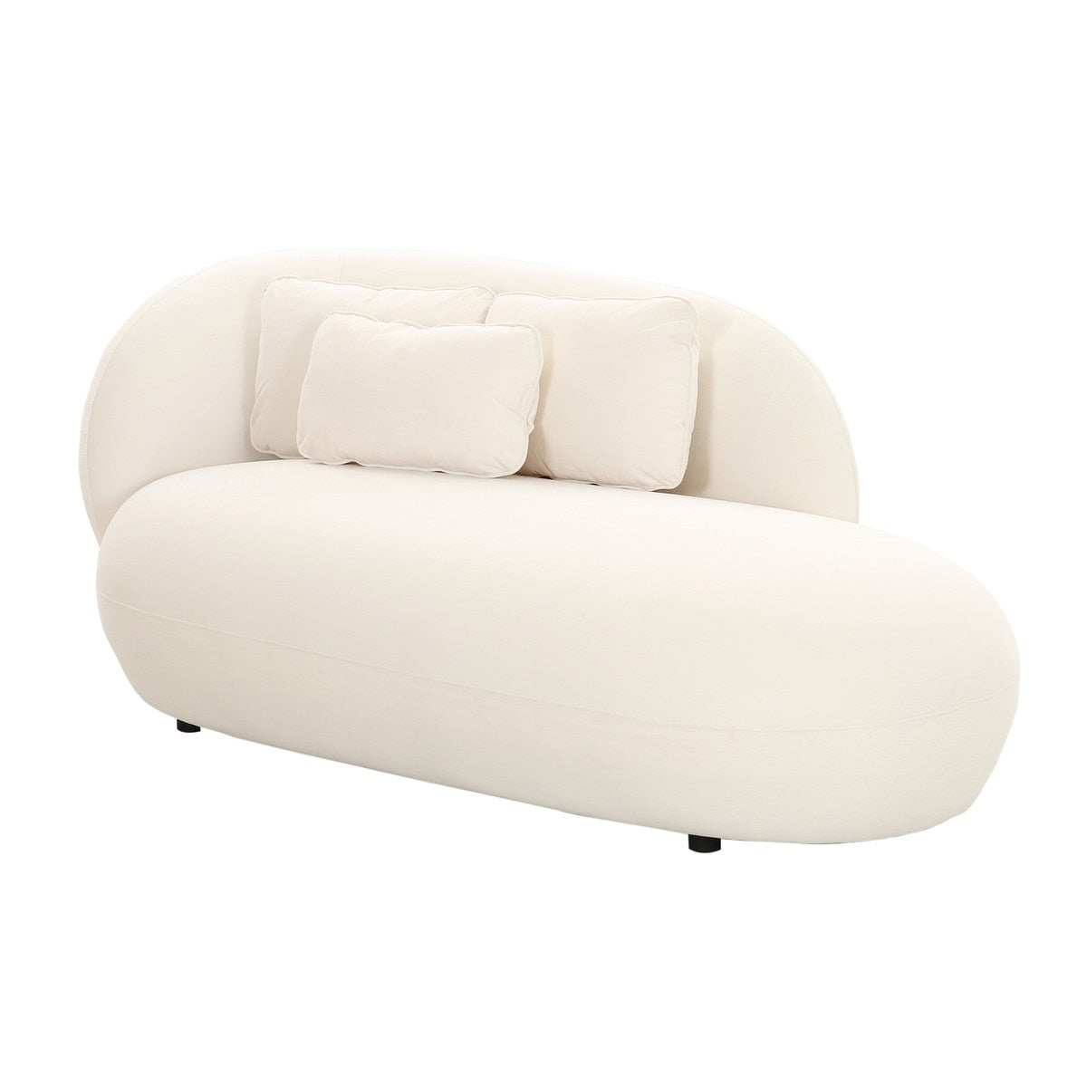 TV-Galet Cream Velvet Chaise